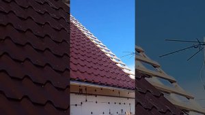 Установка конька на металлочерепицу