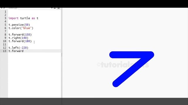 Drawing Alphabet Letter Z USING Python Turtle | Tutorials Tuts