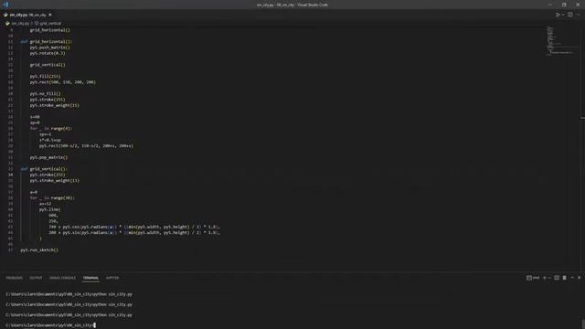 Creative Coding: Sin City Python sketch
