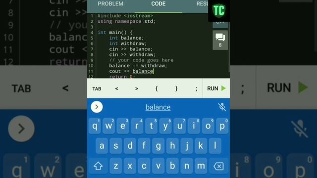 Bank account balance assignment operator Cpp project answer | SoloLearn Pro | cplusplus programming