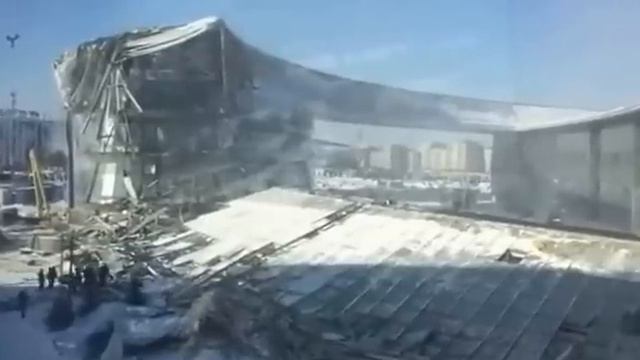 Строящееся здание ЭКСПО рухнуло в Астане смотреть онлайн