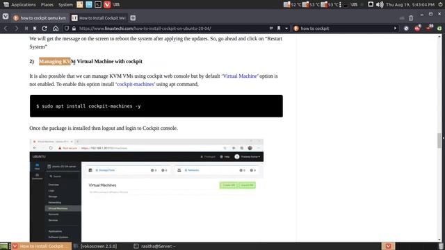 How to install & configure Cockpit with KVM/qemu Module in Linuxmint 20.2/Ubuntu 20.04 смотреть онлайн
