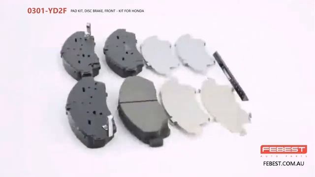 0301-YD2F PAD KIT, DISC BRAKE, FRONT - KIT FOR HONDA смотреть онлайн