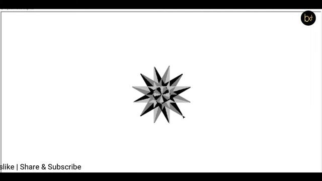 Python Turtle -  Draw 3D Star Shape in Python Turtle Graphics | Star Pattern By #BKTutorial