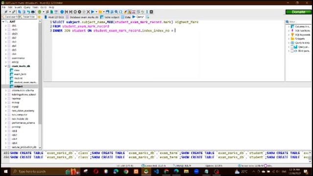 Explain how to use MAX SQL Functions and INNER JOIN use the data in the Database Tables.