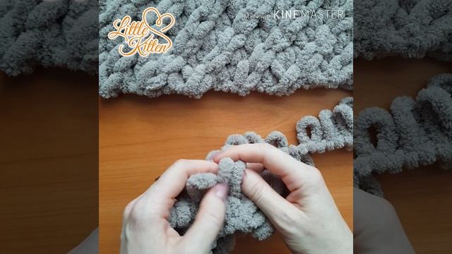 Узор "Диагональ" из Alize PUFFY