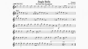 Jingle Bells for Alto Saxophone. Play-Along/Backing Track. Free Music!
