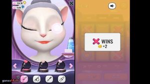 My Talking Cat Angela halloween VS Emma the Cat virtual pet. Android & iOS gameplay for kids