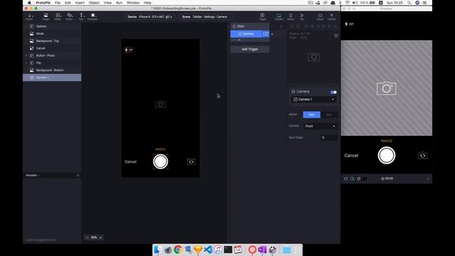 Как сделать прототип используя модуль камеры в ProtoPie? смотреть онлайн