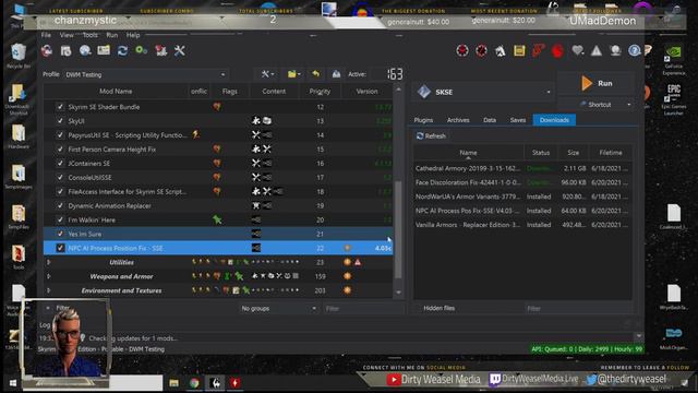 Skyrim Modding Livestream - 6/27/2021 "NPC AI Process Position Fix" смотреть онлайн