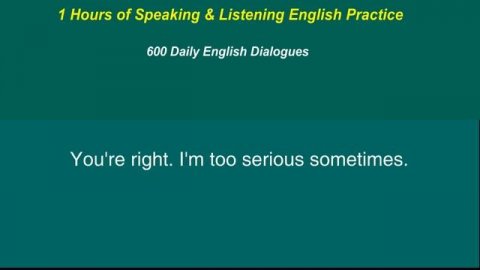 1 Hour Fluent Listening English Speaking Practice Video | 600 English Dialogues@ESL English Learnin