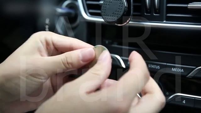 Автомобильный магнитный держатель для телефона на решетку воздуховода, Поворотный Плоский , черный смотреть онлайн