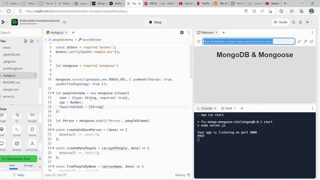 MongoDB and Mongoose Create a Model freeCodeCamp Part 2. Learn Databases. Atlas MongoDB Service. смотреть онлайн