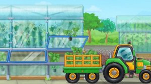Farm Land And Harvest || Strawberry Farming || gokids agro trucks game for Kids