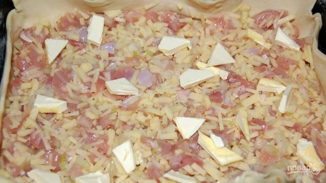 Курник из слоёного теста