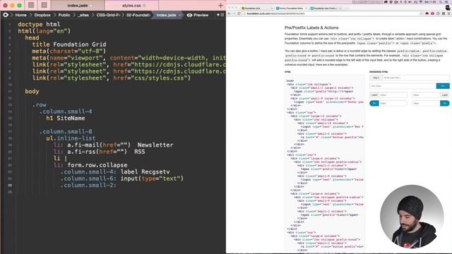 Zurb Foundation Grid - CSS Grids Series (setup & nav)