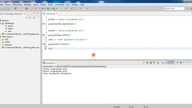 CAPITALIZE TITLE SWAPCASE COMMANDS IN PYTHON Turkish Video Tutorial смотреть онлайн