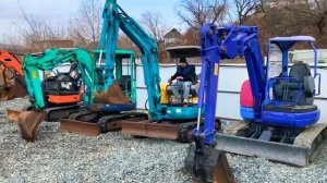 Японский экскаватор КУБОТА U30 прямая стрела с Гидролинией . Вес 3т Цена 1.300