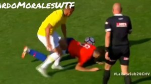 Ignacio Saavedra (Selección Chilena) tranca con la cabeza vs Brasil