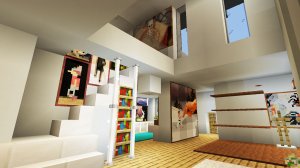 Дизайн интерьера простыми блоками без модов в майнкрафте!
Двухэтажный дом!