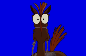 конь Юлий испугался  \  the horse Julius was scared- green screen