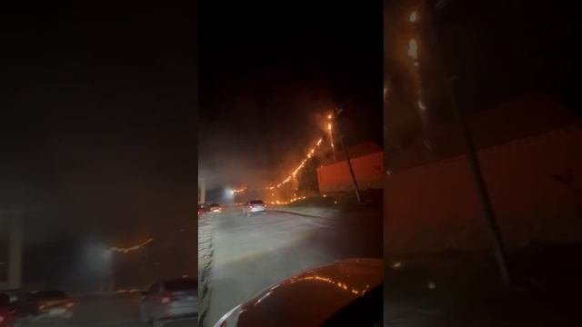 В Ингушетии загорелась линия электропередачи