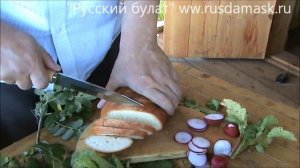 Тест ножа финки. Сталь У8 кованная.