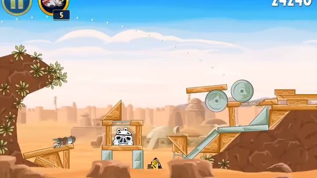 Angry Birds Star Wars - Level 1-17 - 3 Stars Walkthrough - Tatooine смотреть онлайн