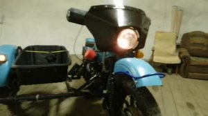 Мотоцикл Урал с двигателем от  мотоблока.