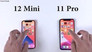 iPhone 12 Mini  vs  iPhone 11 Pro : Speed Test + Size Comparison + Ram Management