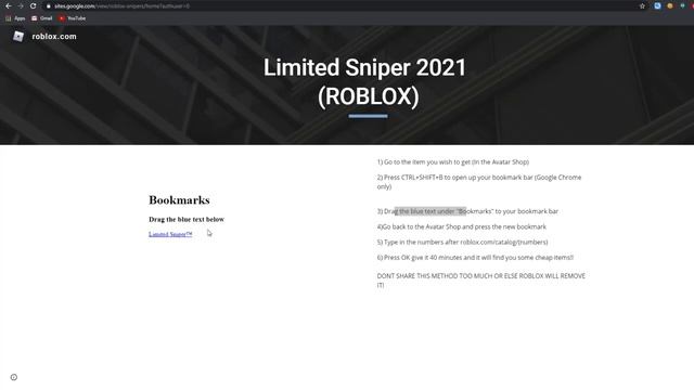 ROBLOX LIMITED SNIPER UPDATED 2021! HOW TO GET CHEAP LIMITEDS! смотреть онлайн