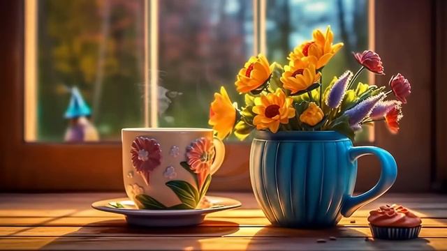 Элегантный джаз ☕ Наслаждение летним утренним кофе Музыка и фортепиано босса-нова для расслабления