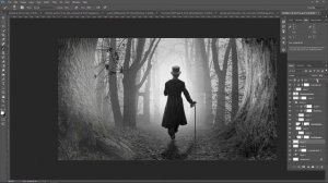 Dark Forest Light Effect Photoshop Manipulation Tutorial [Foggy Night Effect]