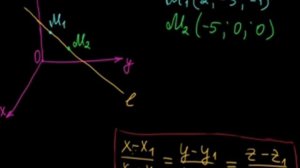 §51 Уравнение прямой в пространстве, проходящей через две точки