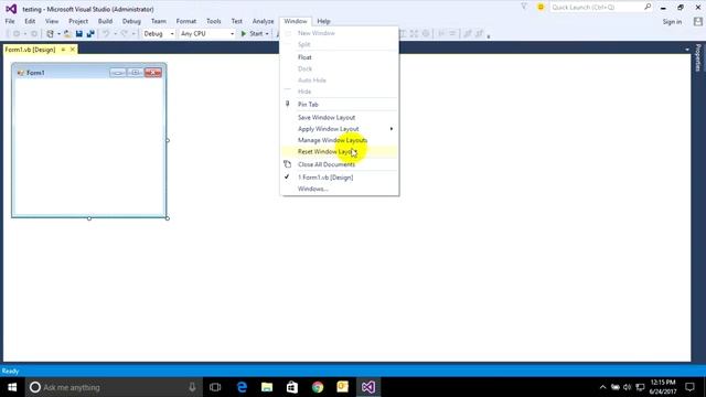 How to show toolbox, solution explorer or window layout VB 2015, VB 2017, VB 2022 смотреть онлайн