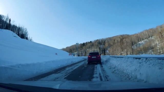 Зимний серпантин на Белокуриху 2. Изумительная дорога на Мишину гору!
