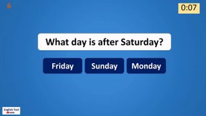 Days of The Week Worksheet Quiz