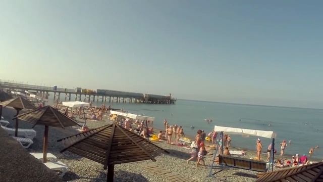 Адлер. Центральный  пляж. Набережная. смотреть онлайн