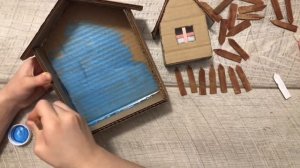 Домик в Домике Поделка на Новый год в школу или в садик с шаблонами Зимние поделки из картона