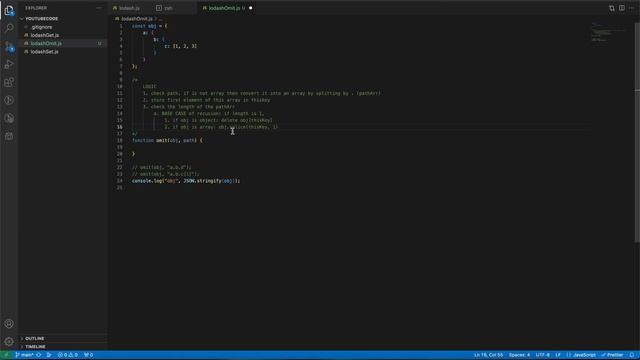 Modified Lodash omit function implementation in JavaScript | Advance JS | Interview Questions