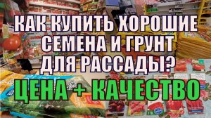 Как купить хорошие семена и грунт для рассады?! ЦЕНА + КАЧЕСТВО