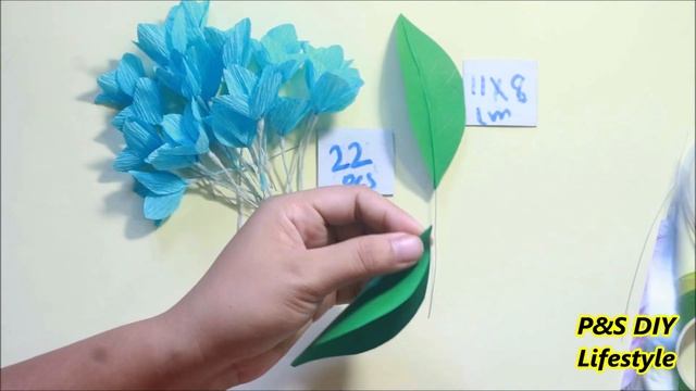 วิธีทำดอกไฮเดรนเยียสีฟ้าจากกระดาษย่น/How to make Blue Hydrangea flower from crepe paper смотреть онлайн