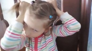 Детская прическа Хвостики по кругу. Делаем прическу сами.