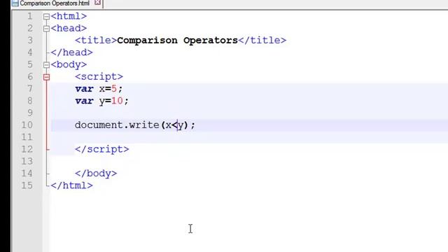 Comparison Operators in Java Script Video Tutorials