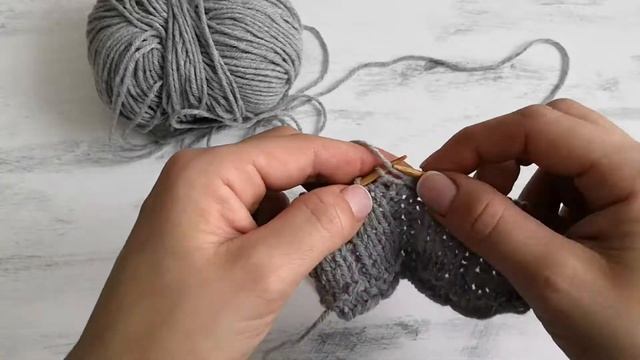 Простой узор спицами - Ребристое пике. Идеален для НОВИЧКОВ! смотреть онлайн