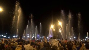 поющий фонтан во Владикавказе.Поющий фонтан во Владикавказе.