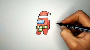 Как нарисовать Амонг Ас на Новый год