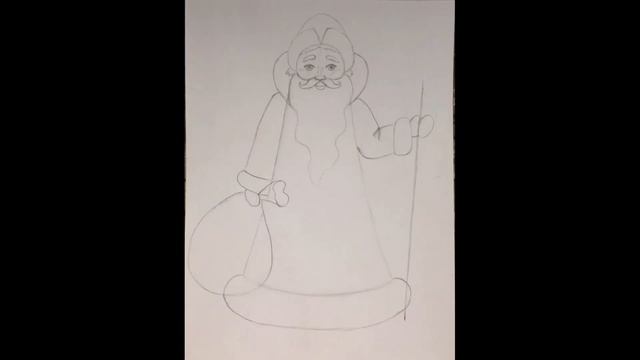 Рисуем Деда Мороза цветными карандашами смотреть онлайн