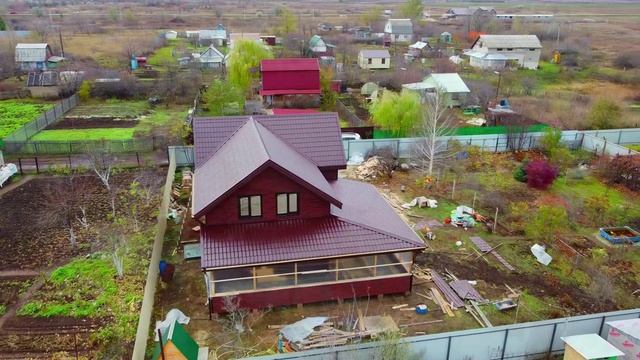 Каркасный дом с закрытой верандой.
Фасадная плитка ТехноНИКОЛЬ HAUBERK.