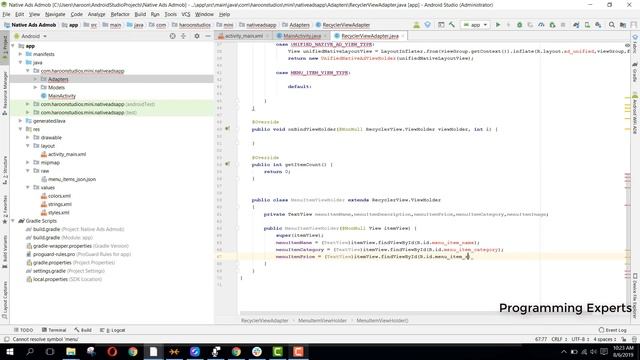 Integrate Admob Native Advanced Ads (2019) with RecyclerView Android Studio Tutorial #4 смотреть онлайн